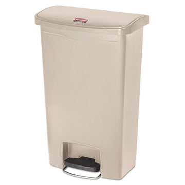 Rubbermaid® Commercial Slim Jim Resin Step-on Container, Front Step Style, 13 Gal, Beige freeshipping - TVN Wholesale